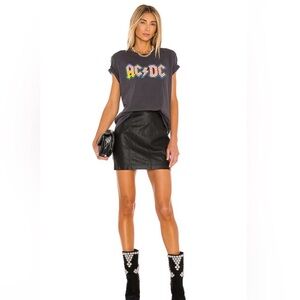 Free People Modern Femme Vegan Skirt Black SZ 10